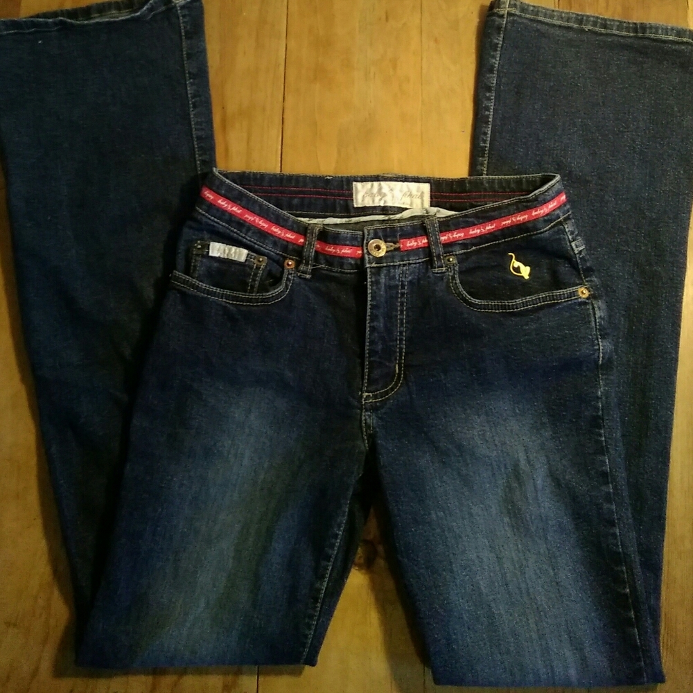 🍀🌸 Baby Phat Low Rie Boot Cut Jeans Sz 3 Jrs